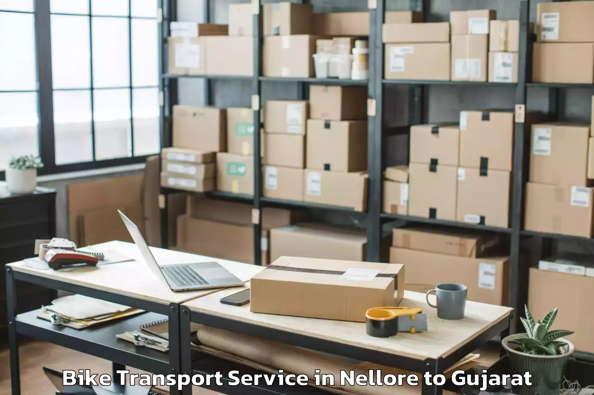 Leading Nellore to Kundla Bike Transport Provider